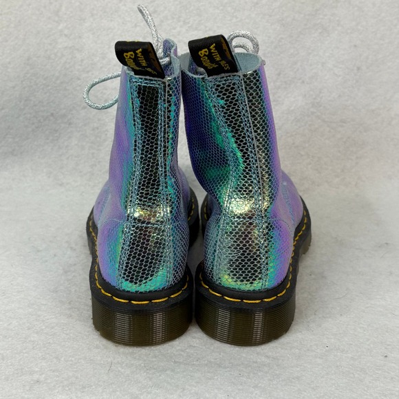 Dr Martens 1460 Pascal Mermaid Iridescent Texture Combat Boots Women US 5 - Picture 4 of 6
